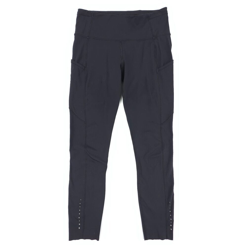 LULULEMON Fast & Free Crop II Nulux 19" Black Leggings Ankle Crop Athletic Nulux